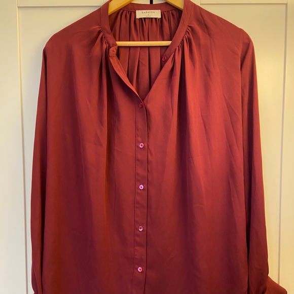 Aritzia Gene Blouse in Barolo - Picture 3 of 4